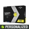 2023 Callaway Chrome Soft X Triple Track Personalized Yellow Golf Balls